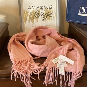 Topshop fringe pink scarf
